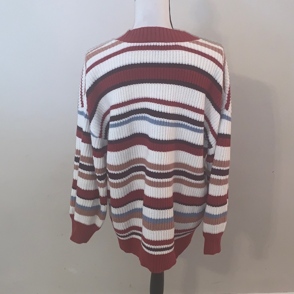 Torrid Pullover Drop Shoulder Sweater Stripes Nwot - image 7